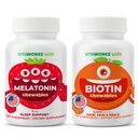 1mg Chewables + Biotin 5000mcg Chewbels Bundle (英语:Chowbols Bundle) (英文)Kids Melatonin 1mg Chewables + Biotin 5000mcg Chewballs Bundle (中文(简体) ).