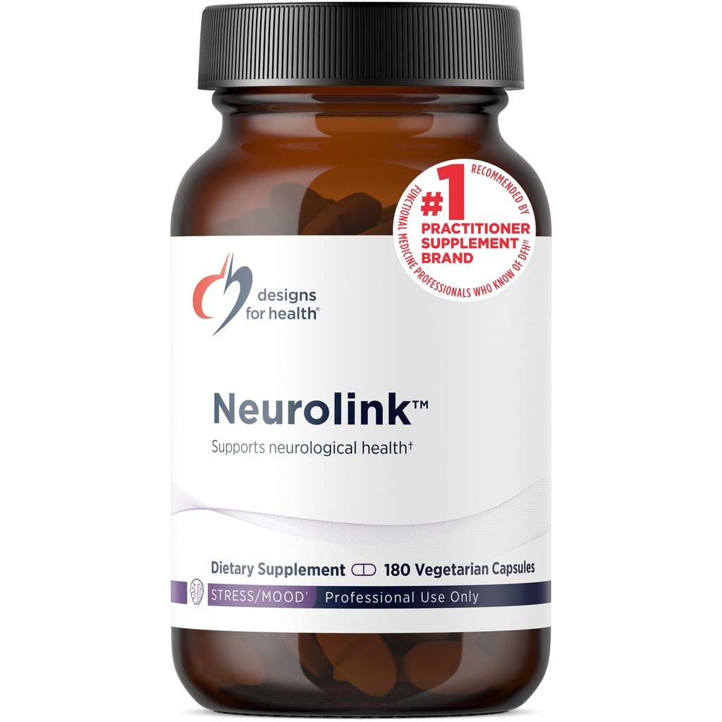 健康神经链接- L-Tyrosine, GABA, 5-HTP, Inositol + Taurine 补充剂- 设计支持摩德,神经学+认知健康 - 非GMO(180 Capsules)