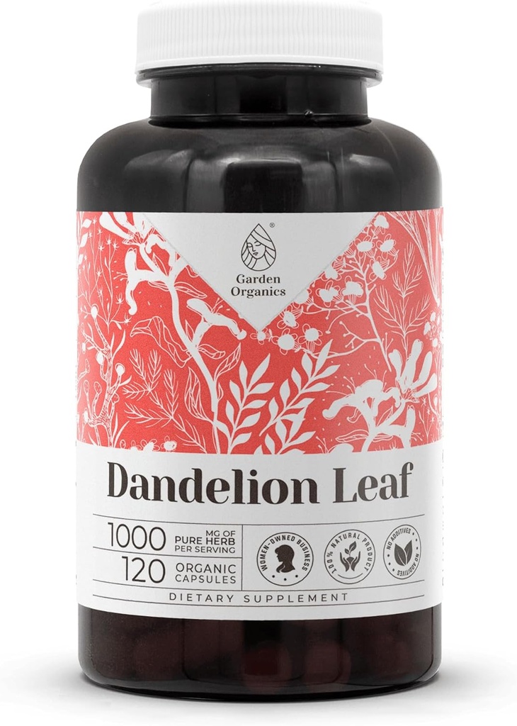 Dandelion Leaf 120 Capsules 高级草药膳食补充剂 配蔬菜 Capsules 和 Dandelion (Taraxacum officinale) 干叶(120计)