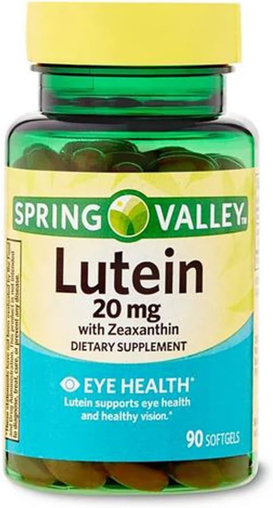 Lutein 配有 Zeaxnenthin 饮食补充品, 20 mg, 90 计数