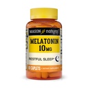 MASON NATURAL Melatonin 3 mg with B6 & Calcium, Natural Sleep Aid, Supports Restful Sleep, 60 Tablets