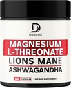 L- Threonate镁与Lions Mane & Ashwagandha Root - 1000Mg Pervice for 60 counts - 高级公式支持