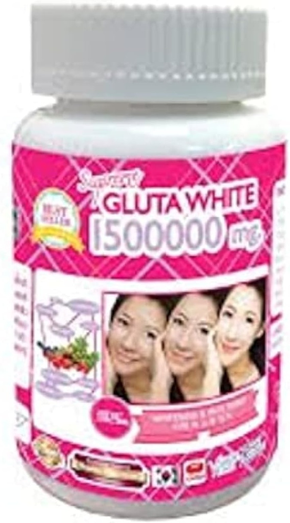 1 瓶X 30 Softgels Supreme Gluta White 150000mg. Super Whitening Glutathione Anti - 老龄化. (最高白宁皮肤 刺激Collagen去除 暗点和疤痕紧身皮和头发)