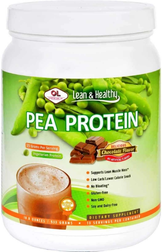 奥运实验室 Pea蛋白质摇摆,巧克力,小,18.8 Ounce