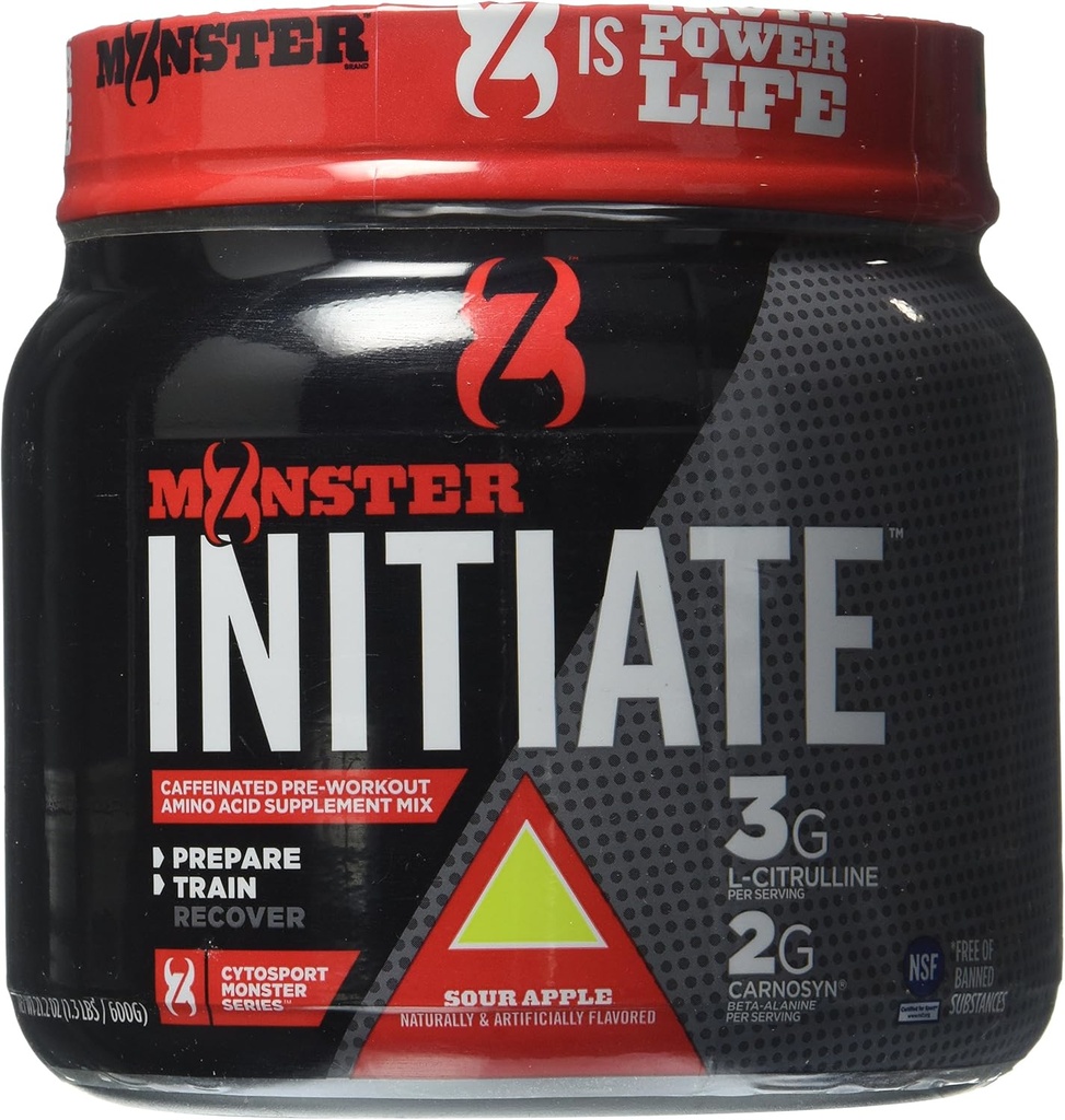 Cytosport 怪兽启动营养饮料,预工作粉,酸苹果火焰,600格拉姆(30架)