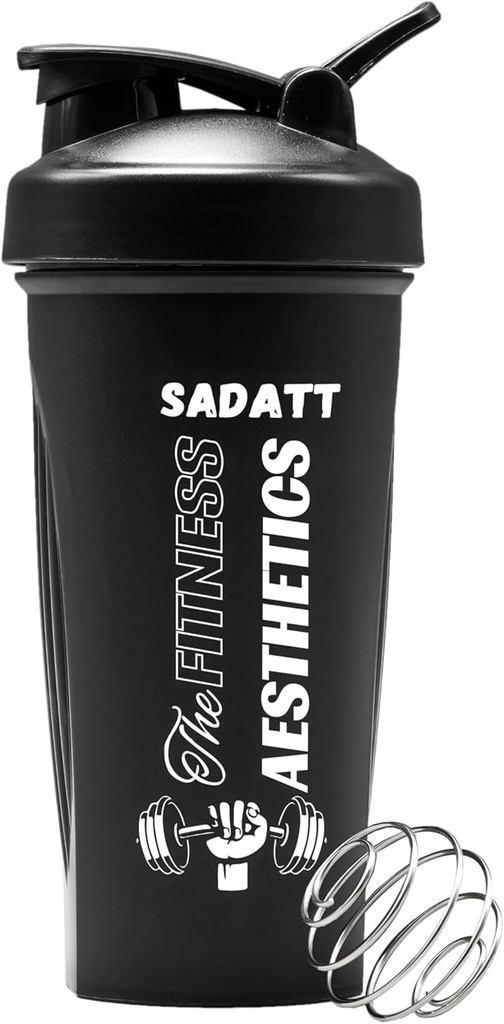 SADATT 28 OUNCE 蛋白质摇摆瓶用于健身和前期工作——无BPA型,漏液型,迪斯瓦舍安全