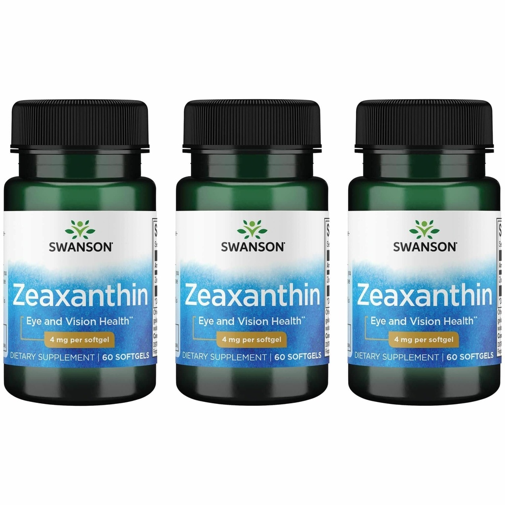 Swanson Zeaxanthin 4 毫克 60 Sgel(3包)