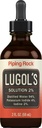 Lugols碘酸盐 2% 2 fl oz + 液体补充 + 碘化钾 4% 由 Piping Rock 制作