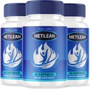 (3 Pack) Metilean体重损失补编,Metilean Diteary Pills to Melt Stubborn Belly Fat, Metilean 高级方程式(输英镑),Metilean Pastillas Reviews (180 Capsules)