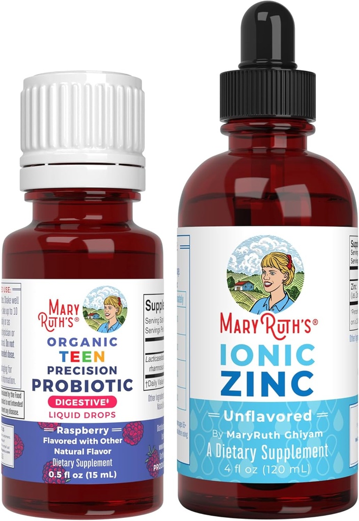 MaryRuth 有机体 青少年精密生殖剂(Raspberry)和锌滴(Zinc Drops) → 清洁标签项目 验证 → 古特健康、免疫支持和总体健康 → Vegan、非GMO、Gluten Free
