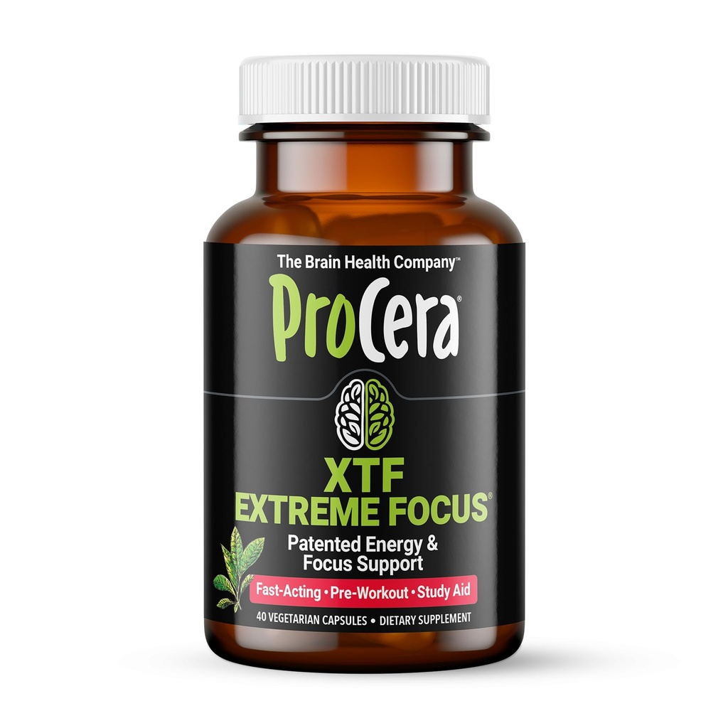 Procera XTF - 完美学习援助 - 即时结果 - 改进的焦点和记忆保留 - 增加氧气和血液流动 - 精神清晰 - 能量促进 - 缓慢认知下降 - 40个计数