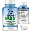 TTFD Thiamine B1 补充美国-Thiamine TTFD 维生素B1 MAX, 能源与焦点的高概率补充, 支持健康神经功能与总体健康 MaxLife Naturals