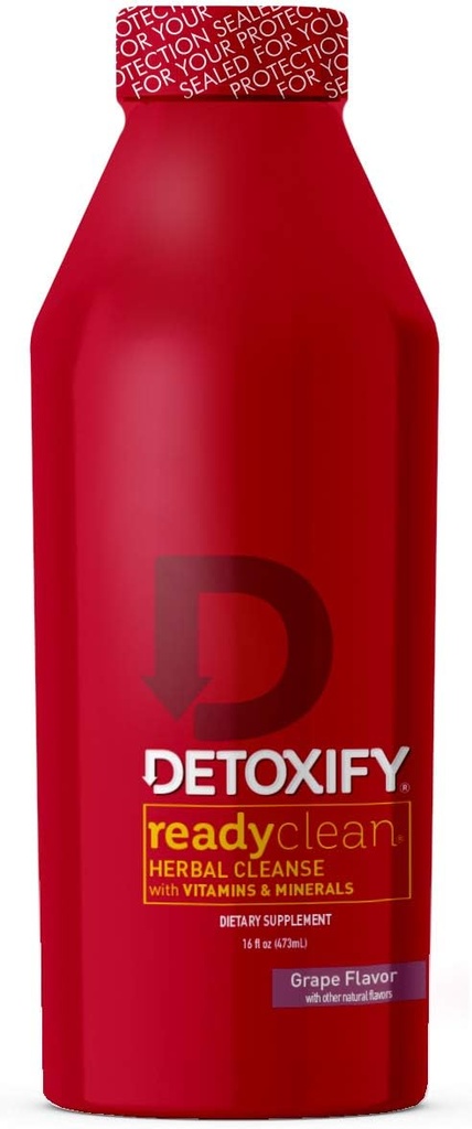 解毒 — ready clean Herbal cleanse — Grape — 16 oz — 配制的草药解毒饮料 — 牛奶 湿润种子提取 & Burdock 根提取 — + 粘贴