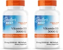 医生最佳维生素D35000IU,Non-GMO,Gluten & Soy Free,规范免疫功能,支持健康骨骼,白,无味,180 Counter (Pack of 2)