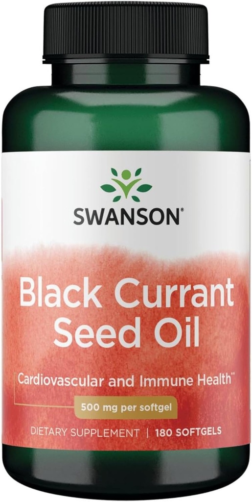 Swanson Black Currant种子油 -- -- 草药补充剂,促进免疫系统和心脏健康支持 -- -- 自然公式支持联合体健康 -- -- (180软胶,每个500毫克)