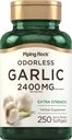 (原始内容存档于2018-09-26) (英语). Piping Rock Odorless Garlic Supplement 2400mg 250 Softgels 高潜力草药提取 + Extra Starity Pills → Non-GMO, Gluten Free