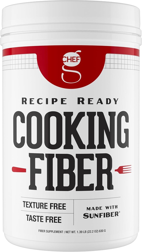 G主厨烹饪纤维(90 service) - 用Sunfiber®(无味),Odor(无味)或Grit|(无味) 制成. All Natural & Gluten Free| 低FODMAP,认证甘磷酸残渣自由,Vegan