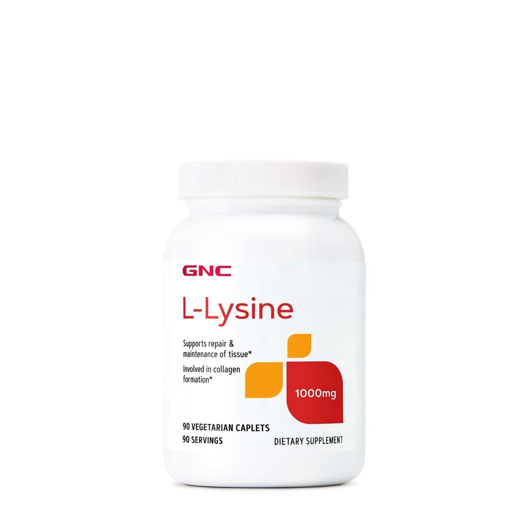 GNC L-Lysine 1000mg - 90 植物药片(90种)