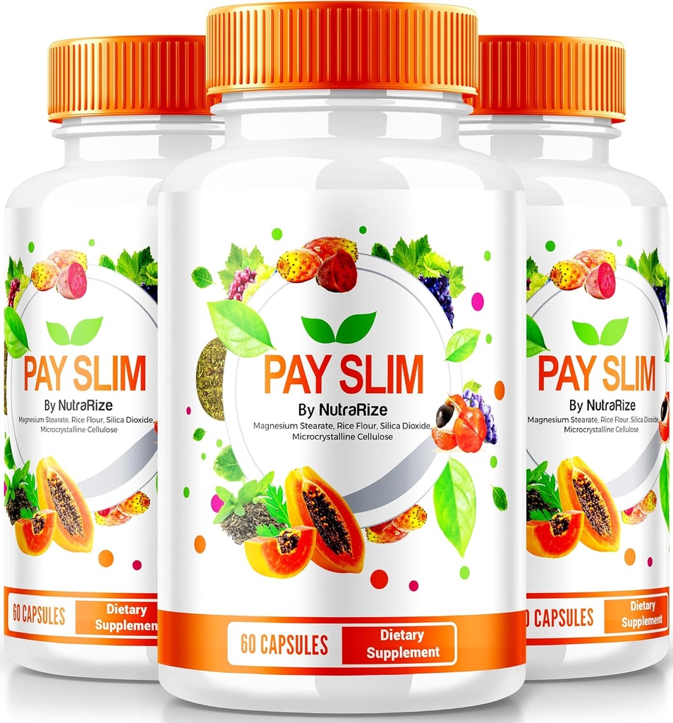 努特拉里泽(3 Pack) Pay Slim Capsules, PaySlim All-Natural 补充健康体重损失, 实现身体和健身目标的精品公式,官方审查(180 Capsules)