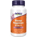 Now Foods Supplements, Sleep Programme 3-In-1, with Melatonin, 5-HTP 和 L-Theanine, 休息睡眠混合*, 90 Veg Capsules