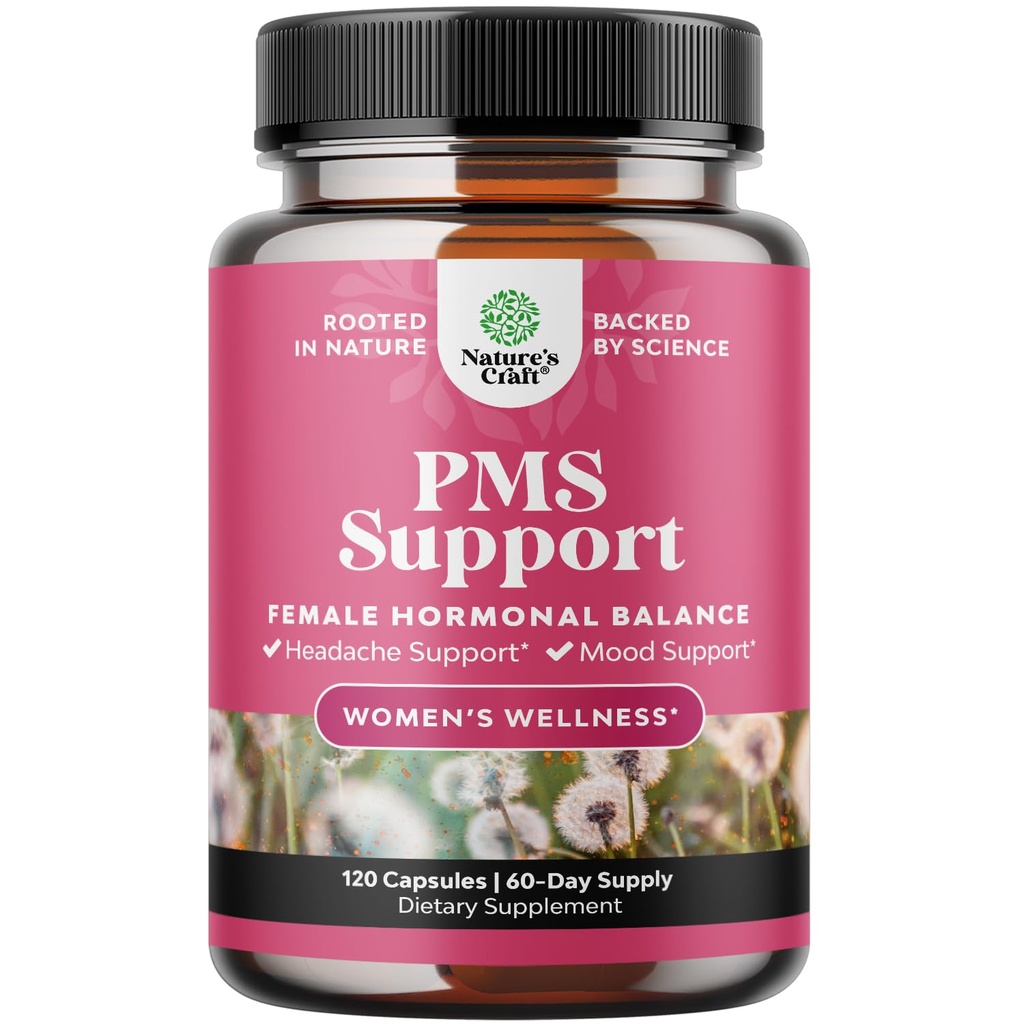 PMS 妇女支助补编 -- -- 与DIM、Chasteberry、Black Cohosh & Ashwagandha 和 Mood Swing 120 Ct