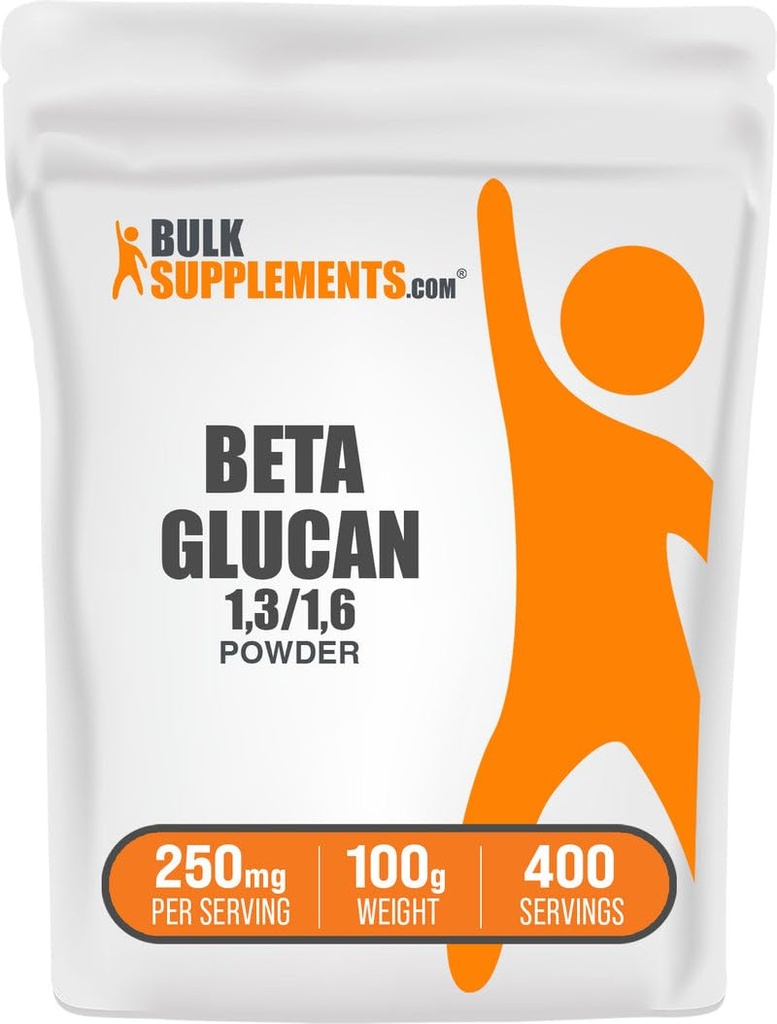 Bulk Assupports.com Beta Glucan Powder - 13/1,3/1, Beta Glucan Suppers - Vegan & Gluten Free Supplements, 250mg / service, 100g (3.5 oz) (Pack of 1).