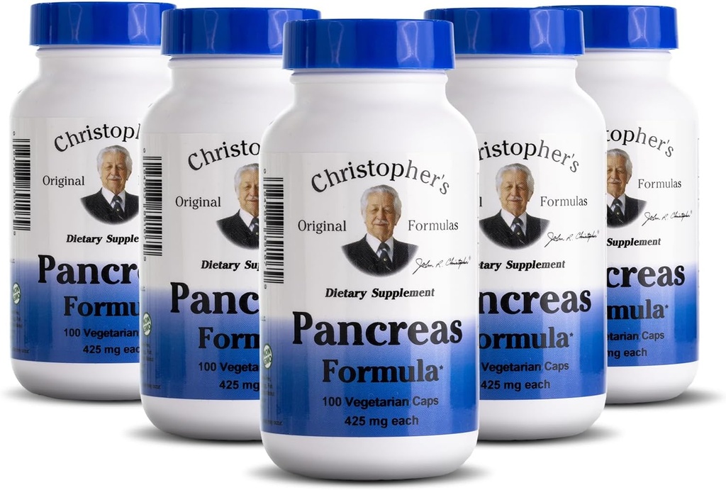 Christopher的原始配方 Pancreas 配方 - Pancreas cleanse Detox & 修饰 - 消化卫生的抗生素 - Pack of 5