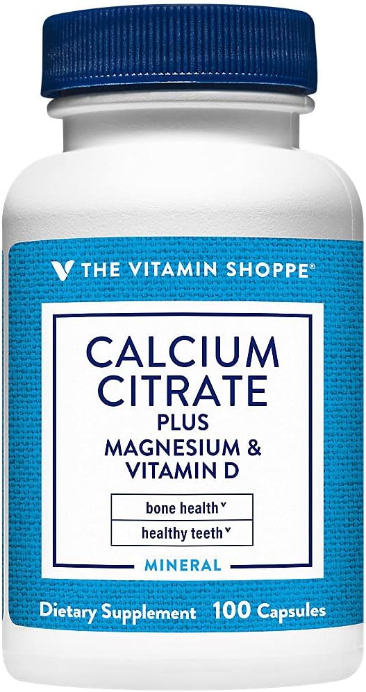 Citrate+Magnesium & Vitamin D, 多明分骨健康补充剂,维生素D Aids吸附剂, Calcium 999mg, Magnesium 567mg, 维生素D 612IU/日剂量(100 Capsules) 维他命商店