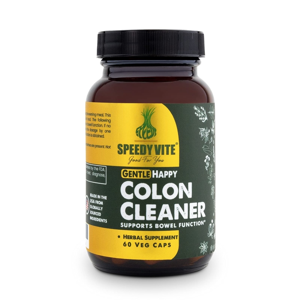 Bowel 函数的快乐 Colon Gentle 支持 * Aloe Vera Cascara Sagrada 树皮 Slippery Elm Senna Leaf Turkey Rhubarb Psyllium Barberry 根(60 Veg Caps)