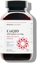 SMARTER NUTION CoQ10 400 mg 高吸收量 - 天然发酵的Ubiquinone w/Organic Cold-Pressed 橄榄油 - 用于心脏健康,细胞能量 - 非GMO,Gluten Free - 60 Counter [30日供应]