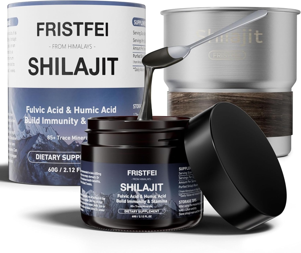 纯Shilajit Resin100% - 富尔维奇酸和85+中的男女有机喜马拉雅Shilajit 追踪矿物