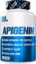 Evlution Pure Apigenin Supplement from Chamomile extract - 放松Apigenin 50mg Bioflavoid 压力和Mood 支持营养 高生物可用性 Vegan 非GMO 草药睡眠补编