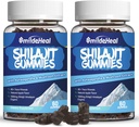 Shilajit Gummys 1000 MG,有机Shilajit补编,85+ Trace Minerals,配有Ashwagandha,蘑菇 - 能源,大脑,豁免支助,男女120个