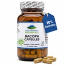 纯山植物学 Bacopa Monnieri Capsules - Vegan Caps with Organic Bacopa & 标准化 Bacopa 提取补充