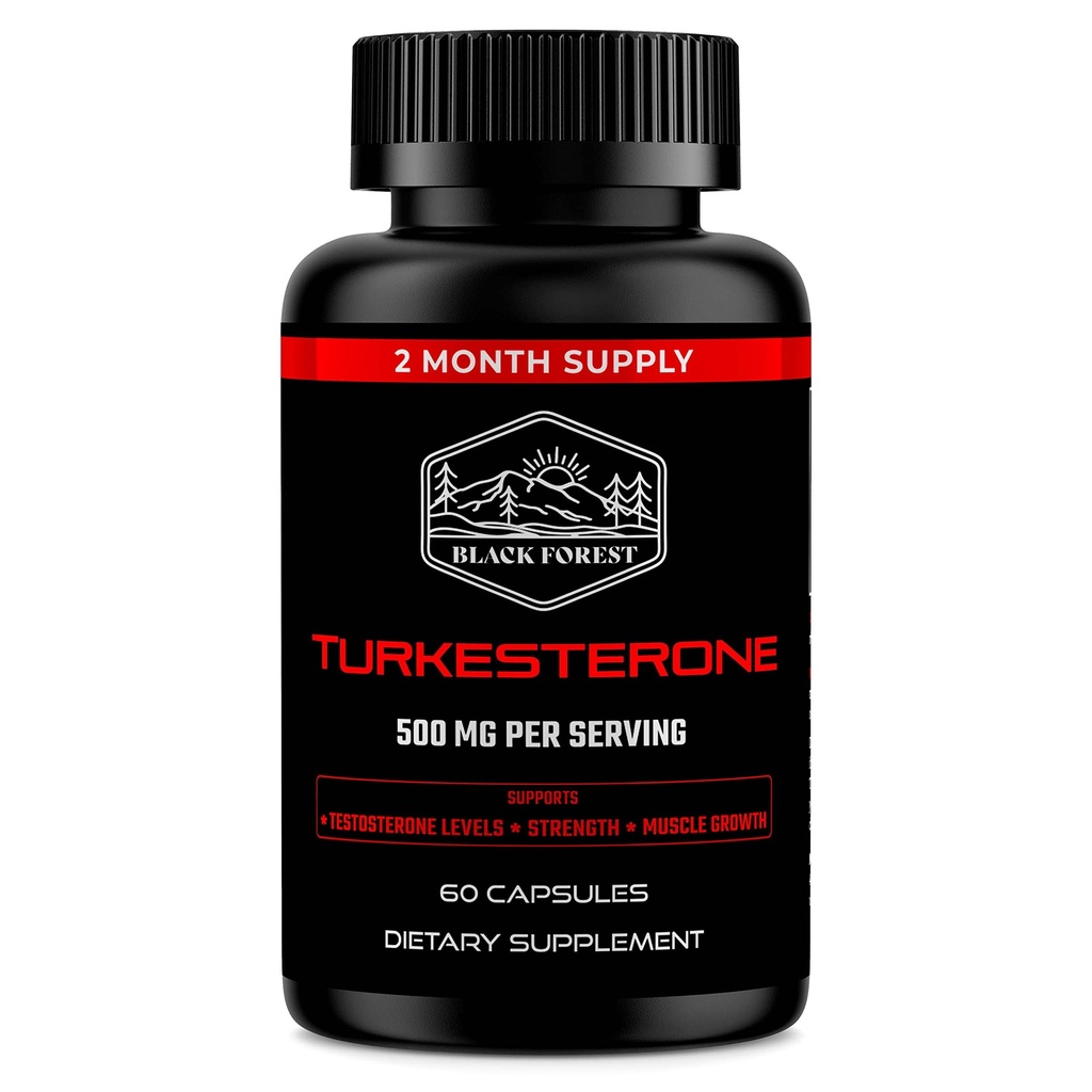 黑森林突厥酮补充500mg Capsule (Max Purity 95% 提取) 2个月供应(500mg Turkesterone from 526mg of Ajuga Turkestanica) 类似于Ecdysterone的强力和肌肉生长