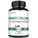 1 520mg Ginkgo Biloba 配有 Gotu Kola Leaf 、 Bacopa Monnieri - 270 Capsules - 对大脑健康、记忆功能、重点和愿景质量的额外力量支持 - 3个月供应
