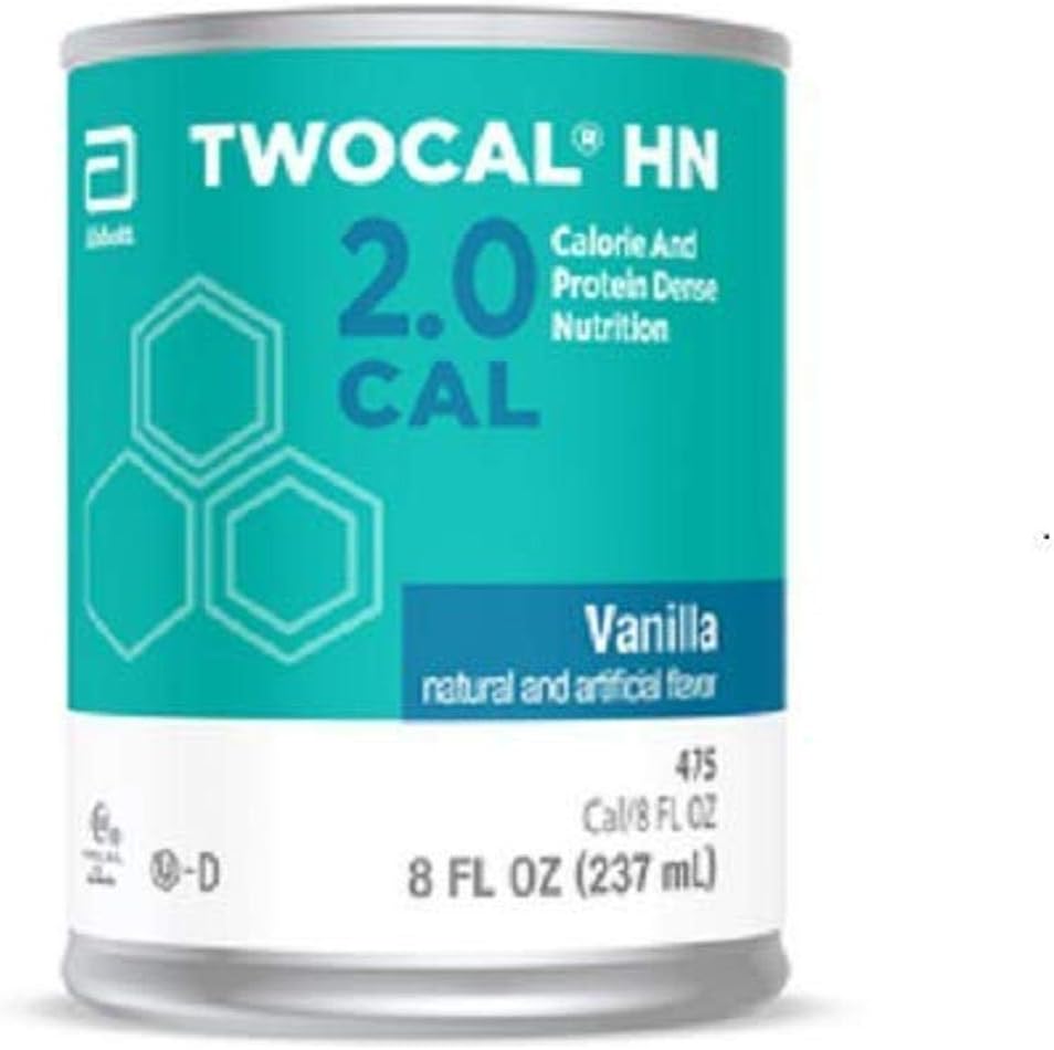 Twocal HN Calorie和蛋白质营养,准备使用,香草,8-Ounce罐头(24包)