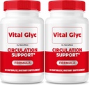 (2 Pack) Virtual Glyc Capsules - 官方血液支持公式,Virtual Glyc血瓶清洁剂,Virtual Glyc Glyco 优化药剂,支持整体健康与健康,Virtual Glyc粉(120 Capsules)