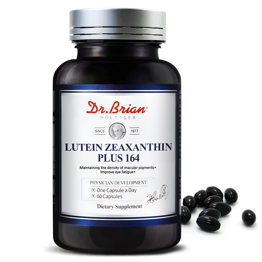 Brian Lutein博士和Zeaxanthin 补充品,眼维他命 Macular Degeneration 补充品 Non-GMO, Gluten Free for Dry Eyes Vision Health, 60 Capsules