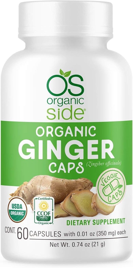 有机姜卡普尔 消化健康支持 USDA认证 有机,非GMO,Vegan | 60 易吞卡普尔 自然健康