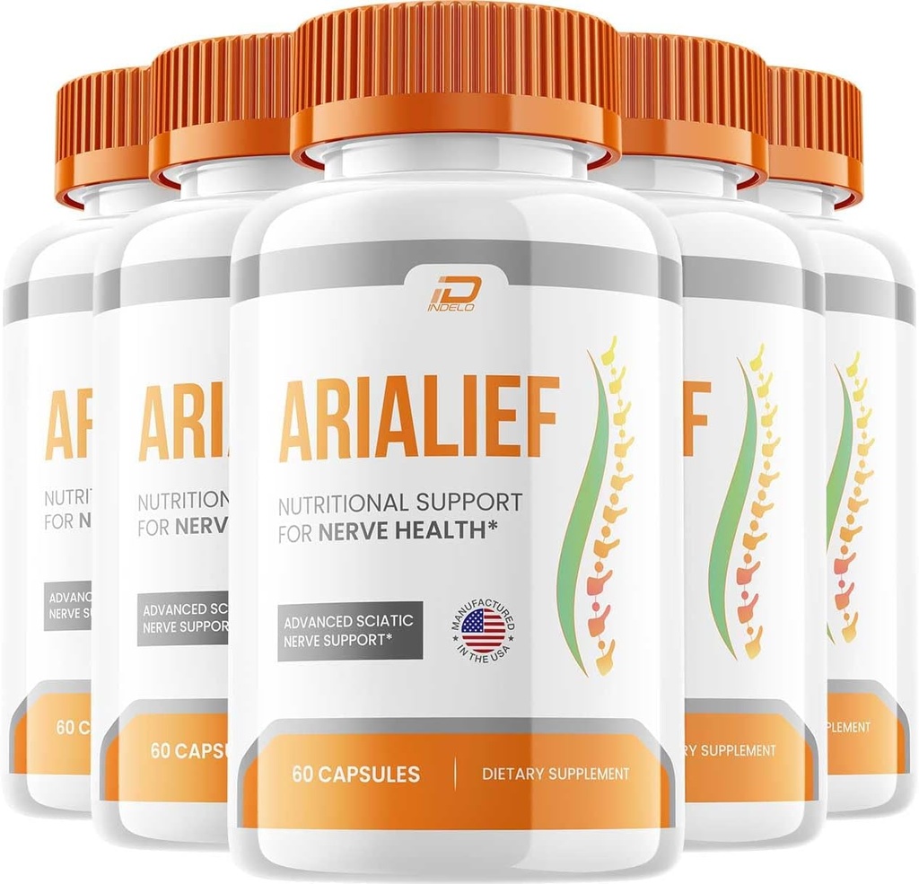 Arialief Capsules, Arialief 高级补编,所有维持健康水平的自然公式,最大强度的每日公式,Arialif Reviews (5 Pack - 300 Capsules)