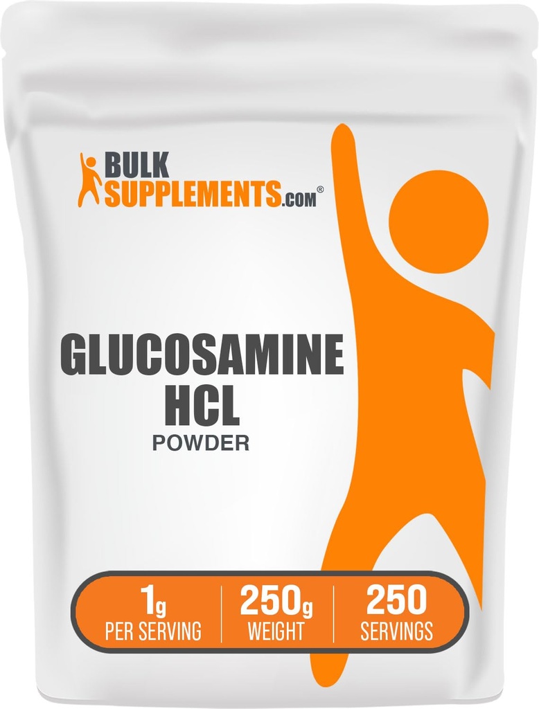 Bulk Assupports.com Glucosamine HCl 粉末 - Glucosamine Assident, 联合支援补充 - Gluten Free, 1g per service, 250g (8.8 oz) (Pack of 1) (中文(简体) ).