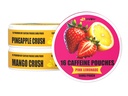 LyvWel 56mg Cafeine Energy Puches – Pink Lemonade, Pineapple Crush, Mango Crush – 水果清洁能源与重点助推 瓜拉纳3-Pack采样机(48总邮袋)