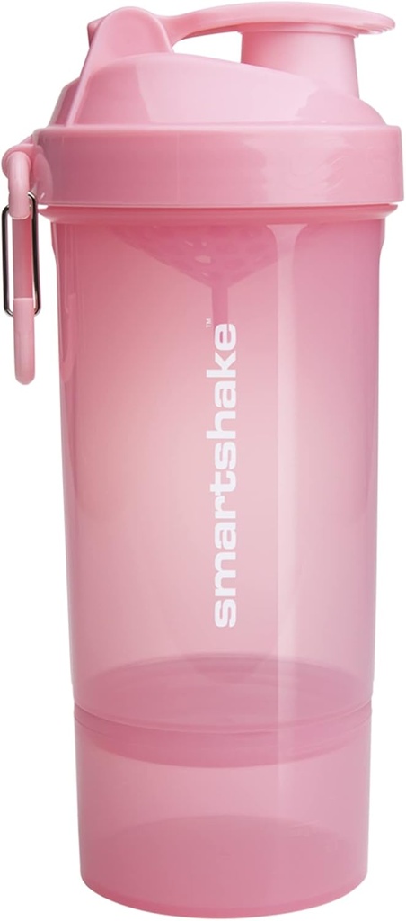 Smartshake O2GO One 塑料蛋白质摇摆瓶800 ml → 27 oz - 防漏螺丝上Lid - BPA Free - Unixs - 浅粉色