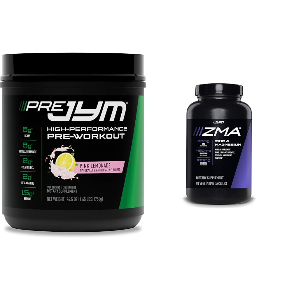 PRE JYM 30 粉红柠檬和JYM ZMA 锌/麦当劳