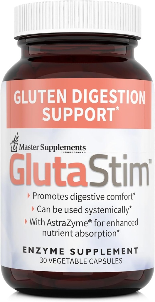 主补充 GlutaSTim - 30种蔬菜 Capsules - Gluten 文摘支持 - 提供消化支持 + Gas & Bloating Relief - Vegan, Gluten Free - 30种服务