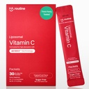 Liposomal Vitamin C粉,成人无糖火药包,500mg On-go Immune支持补充,强抗氧化剂,能量助推-30x包装,热带水果火药包