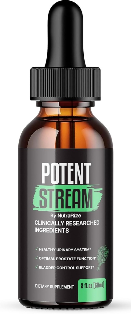 NutraRize Potent Stream Drops,高级前列腺补充剂 -- -- 对前列腺健康的自然支持,最大力量,审查(30次服务)