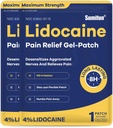 Sumifun 4% Lidocaine 补丁 最大强度 - 24 Constitute Relieving Gel 补丁 肌肉疼痛,背痛,膝盖,颈部和联合疼痛 - 主题性安非他明(NDC:83602-157-15,83602-157-01)
