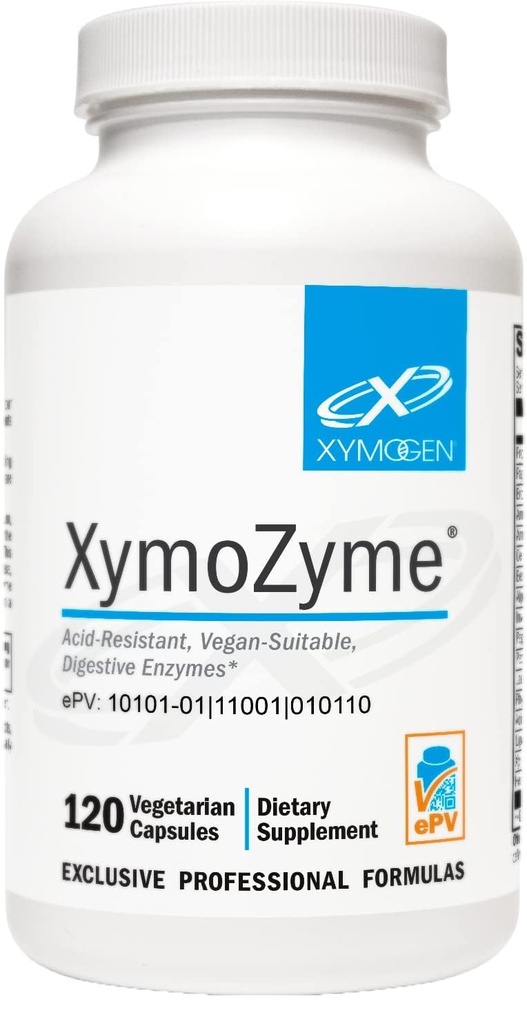 XYMOGEN XymoZyme - 孕育和溴化的妇女和男子的消化酶 -- -- 酸阻力、Vegan消化酶促进古特健康与布洛特减肥(120卡普勒斯)